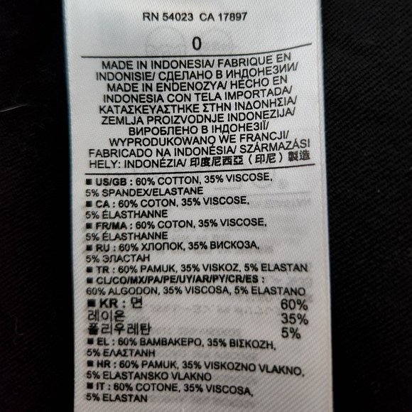 2 FOR $15! Banana Republic Pencil Skirt | Black | Size 0 | Stretch Cotton - Picture 4 of 4